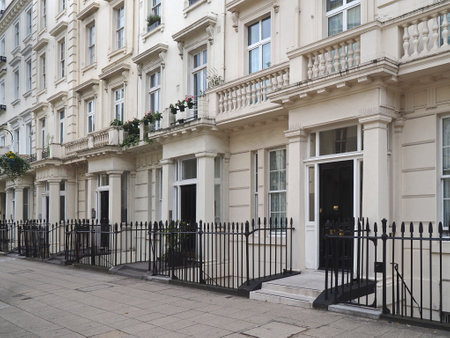 London, townhouses in Belgraviaの写真素材