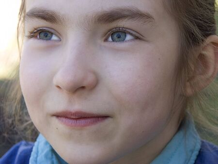 Portrait of a nice smiling girlの写真素材