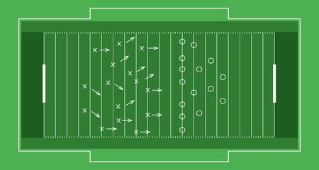 Vector flat rugby field.のイラスト素材