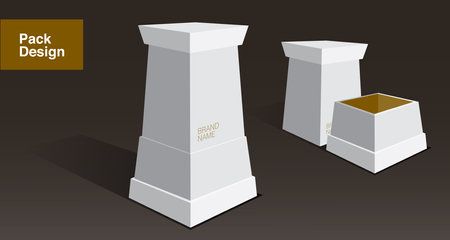 Give away pack packaging box design creative idea, Egyptian pharaonic style mockupのイラスト素材