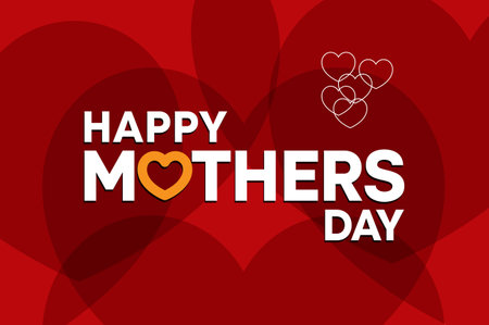 Happy Mothers Day modern Simple Greeting design Vector artのイラスト素材