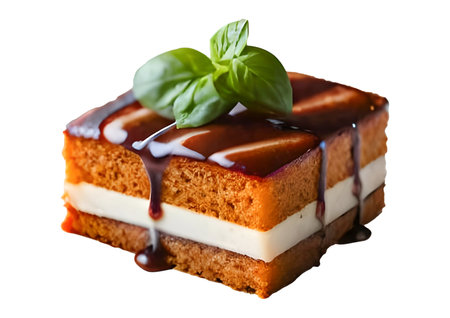 piece of gateaux isolated on white background object illustration