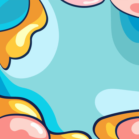 Abstract Cartoon Cute colors Background pattern tiles baby colors design ideaのイラスト素材