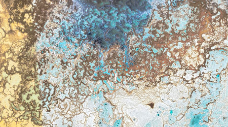 Texture Marble abstract acrylic background. Marbling artwork texture. Agate ripple pattern. Gold powder. Grunge rust mix colors abstract artの写真素材