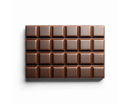 3d illustration for tasty delicious chocolate bar cubes isolated on a white background