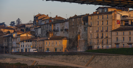 City of La Reole in the South of France, Gironde, Aquitaineの写真素材