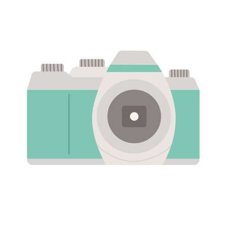 Summer colorful camera and flat design vectorのイラスト素材
