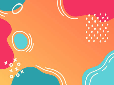 Trendy abstract many color background and vector
