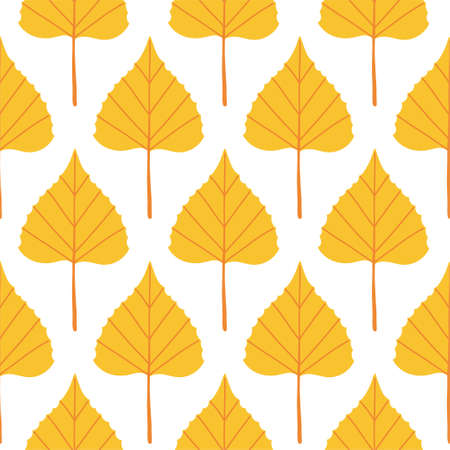 Autumn leaf seamless pattern vector simple leavesのイラスト素材