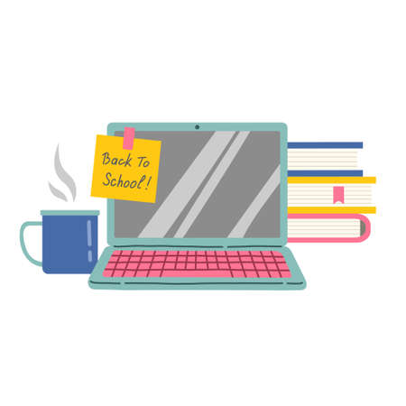 Back to school home education vector illustrationのイラスト素材