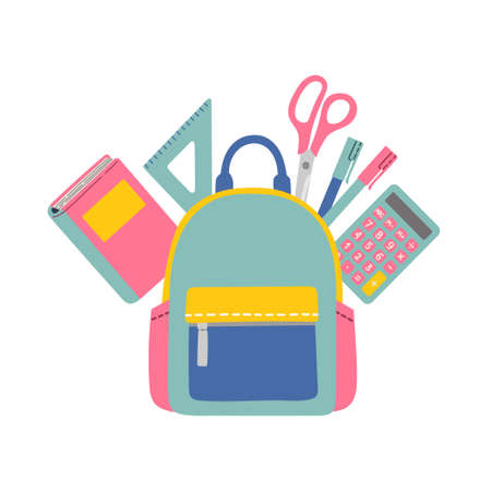 Back to school backpack vector and illustrationのイラスト素材