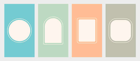 Pastel story trendy abstract vector for postsのイラスト素材