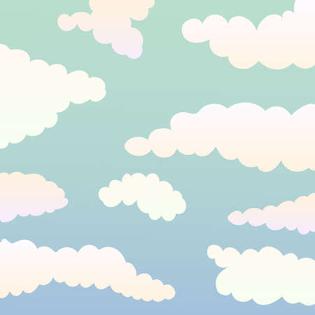 Clouds in the sky atmosphere vector illustrationのイラスト素材