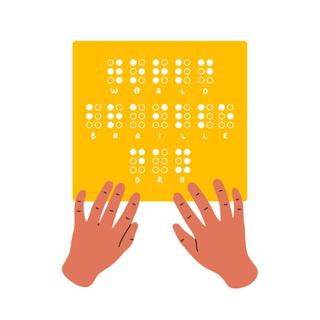 World Braille Day, message in Braille alphabetのイラスト素材
