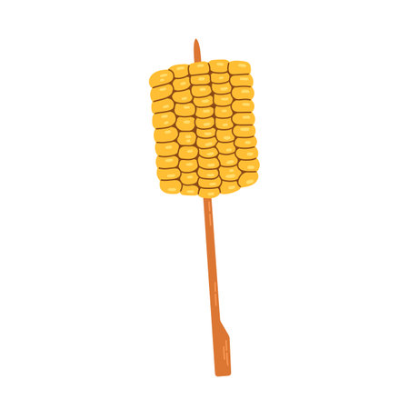 Asian Yakitori Skewer with corn, for asian fast food and take out restaurantsのイラスト素材