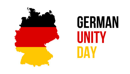 German Unity day. Tag der Deutschen Einheit. October 3rd. Typography vector design.のイラスト素材