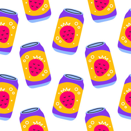 80s 90s seamless pattern in modern style flat, line style. Hand drawn vector illustration.