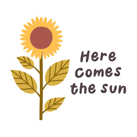 Hello spring quotes. Floral springtime hand drawn prints design. Positive phrases for stickers, postcards or postersのイラスト素材