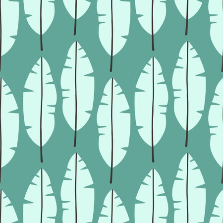 Tropical leaves pattern, jungle leaves seamless vector floral pattern. For textile. Summer background in pastel colorのイラスト素材