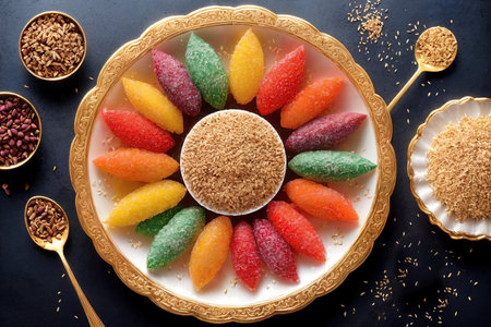 Indian Traditional Sweet Dessert Chaturthi Also Know as Chaturthi. AI-generatedの素材