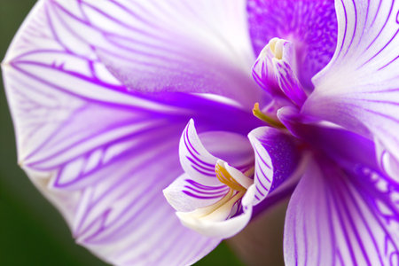 Purple orchid flower close up. natural floral background. ai-generatedの素材