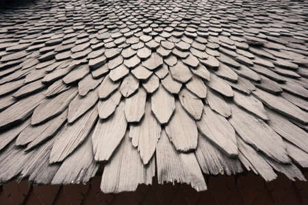 Woooden Roof in Perspective Viewの写真素材