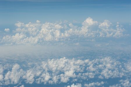 Clouds and Blu Sky from Air Planeの写真素材