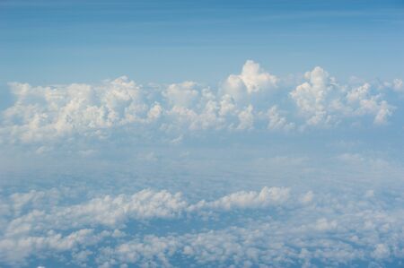 Clouds and Blu Sky from Air Planeの写真素材