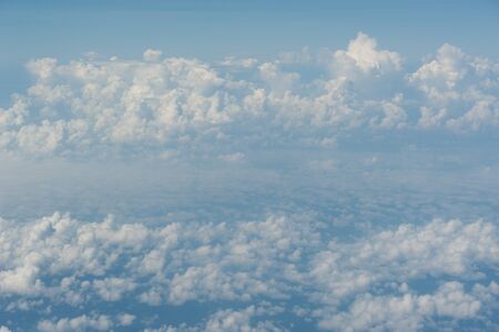 Clouds and Blu Sky from Air Planeの写真素材