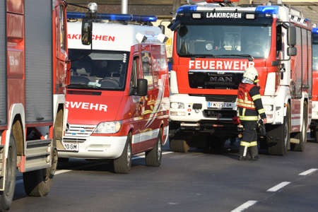 Fire brigade vehicles in the Salzkammergut (Upper Austria)