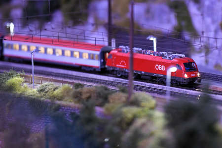 A model train in theのeditorial素材