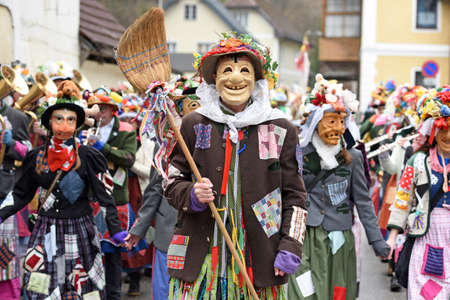 Carnival in the Salzkammergut - there is still a good party here - on the picture the Fetzenzug in...