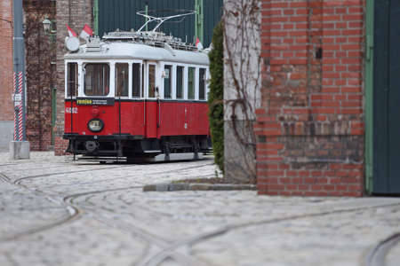 The new Wiener Linien Transport Museum was built in 2014 in the former Erdberg coach house. It shows historical and modern vehicles and offers insights into public transport in Vienna.のeditorial素材