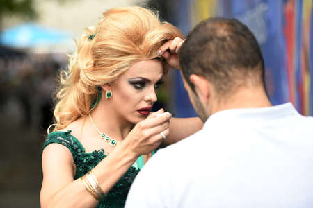 The CSD parade is a political demonstration and a colorful parade that takes place annually in Munich. It is committed to the equality of gays and lesbians.のeditorial素材