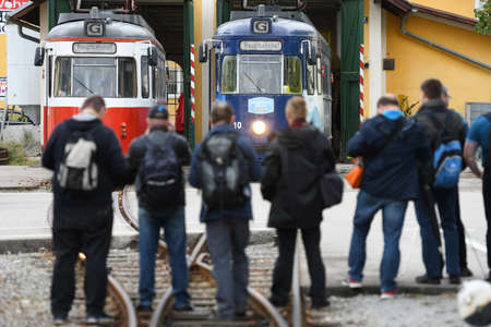 The tram in Gmunden connects the train station with the city center.