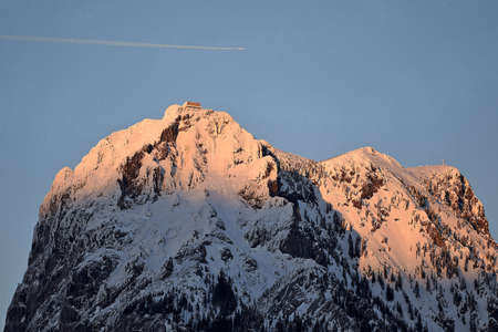 The Traunstein - a striking mountain in the Salzkammergut (Upper Austria, Austria)のeditorial素材