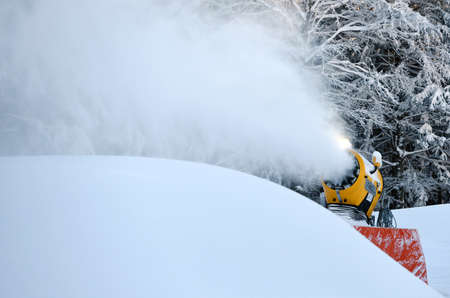 Snow cannon for technical snow production on the Kasberg (GrÃ¼nau, Gmunden district)のeditorial素材
