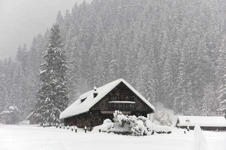 Rettenbachalm near Bad Ischl in winter (Salzkammergut, Gmunden District, Upper Austria, Austria)