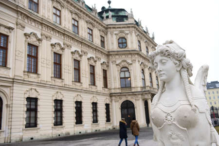 Austrian Gallery Belvedere, Upper Belvedere in Vienna, Austria, Europeのeditorial素材