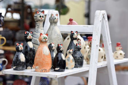 The pottery market in Gmunden, Upper Austria, Austria, Europeの写真素材