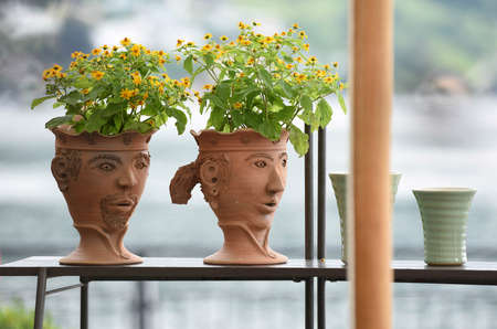 The pottery market in Gmunden, Upper Austria, Austria, Europeの写真素材