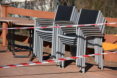 Lockdown in Corona crisis - Closed gastronomy in Upper Austria, Austria, Europe
