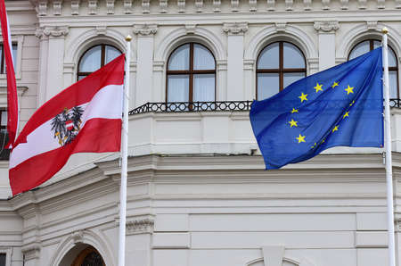 The Hofburg in Vienna, seat of the presidential chancelleryの写真素材