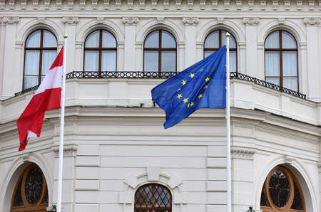 The Hofburg in Vienna, seat of the presidential chancelleryの写真素材