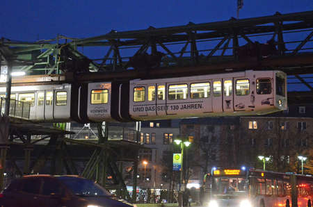 Suspension railway in Wuppertal (North Rhine-Westphalia, Germany)