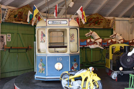 The small amusement park "Bohemian Prater" in Vienna, Austria, Europeのeditorial素材