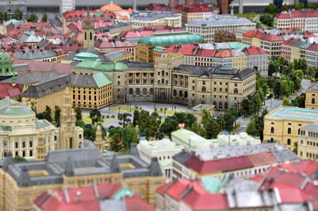 "Kingdom of the Railways" in the Vienna Prater, Austria's largest miniature model shows all of Vienna in miniature formatのeditorial素材