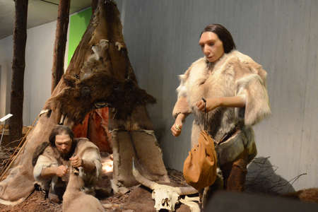 The Neanderthal Museum is a museum in the Neandertal near Mettmann, Germany, Europeのeditorial素材