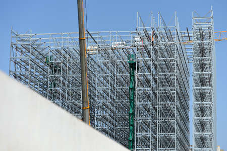 Construction of a high-bay warehouse in Waldneukirchen, Upper Austria, Austria, Europe