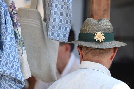 Annual weaver market in Haslach, Upper Austria, Austria, Europeの写真素材